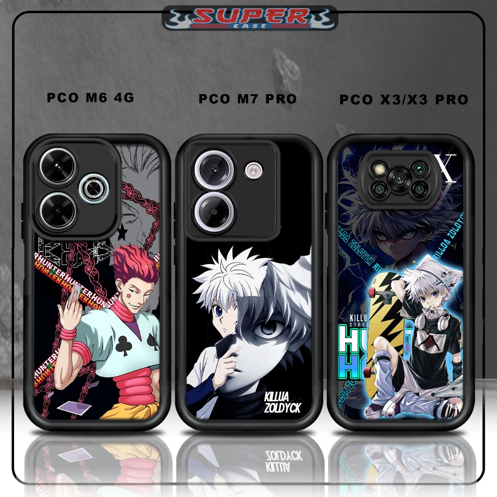 Case Hp For SoftCase Hp For Black Glass Premium POCO M6 4G PCO M7 PRO PCO X3/X3 PRO Design KILLUA