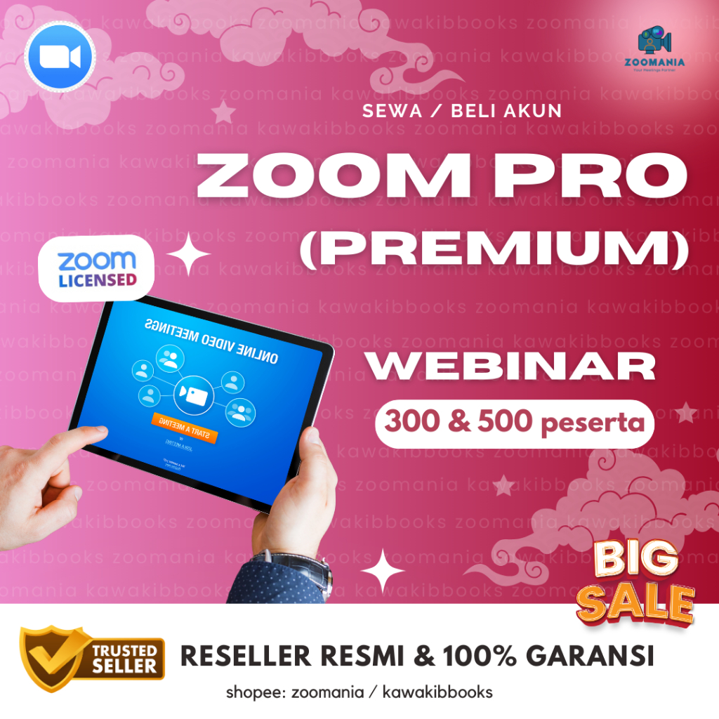Langganan Zoom Webinar Premium 300 500 Peserta Harian Mingguan Bulanan