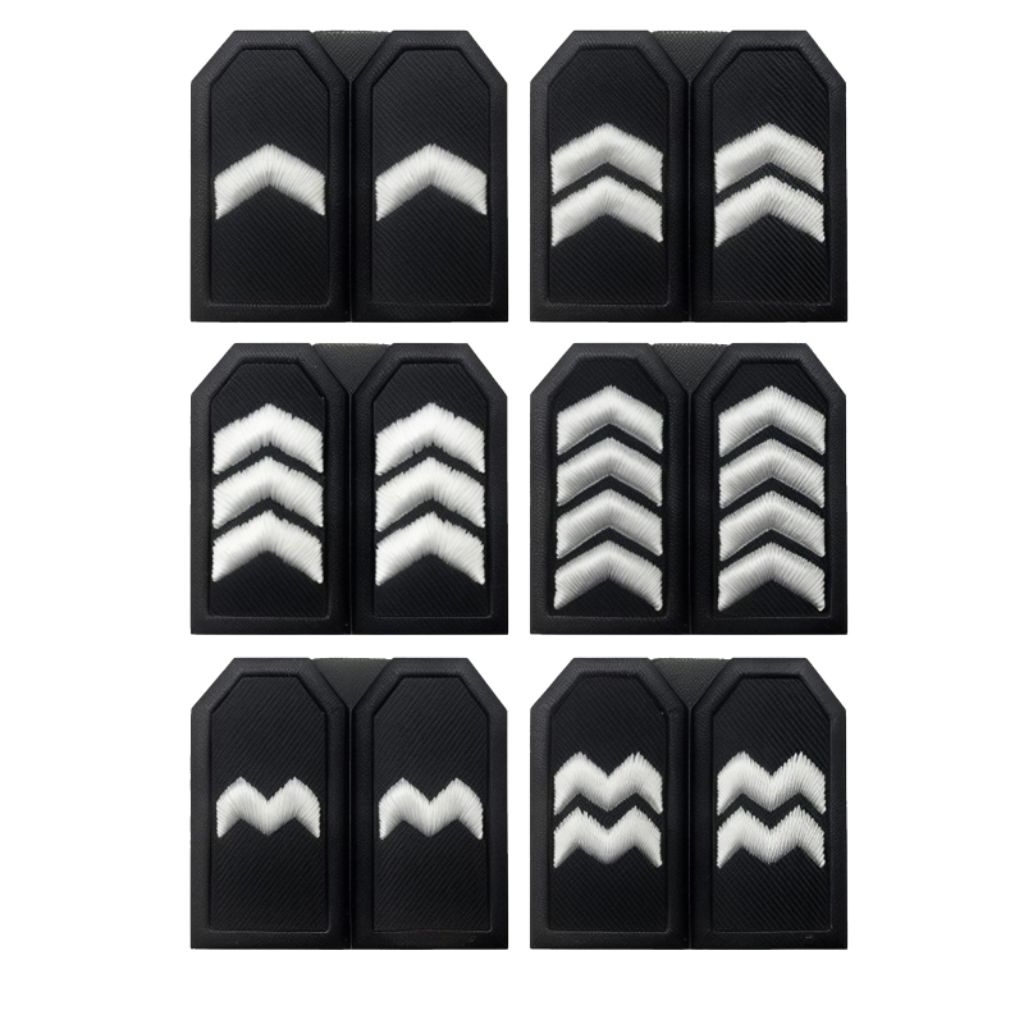 pangkat PDL POLRI lis hitam bordir timbul AIPDA/AIPTU/BRIPDA/BRIPTU/BRIGADIR/BRIPKA