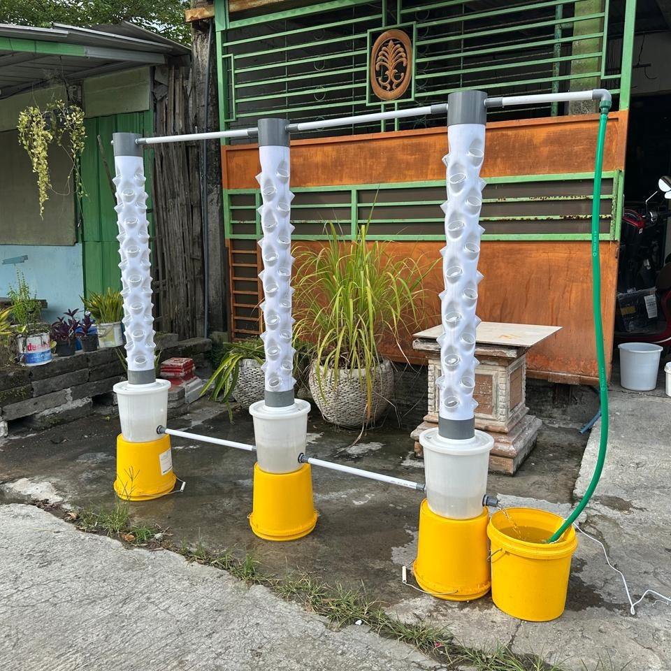 Aero Tower Hidroponik Vertikal Pipa 4 inc