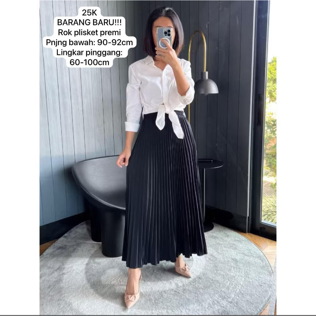 Rok Plisket Jumbo Premium Tebal Hyget Super Murah
