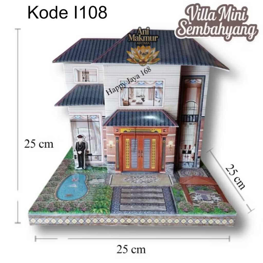 Rumah Villa Mini Kertas Sembahyang Leluhur Ceng Beng