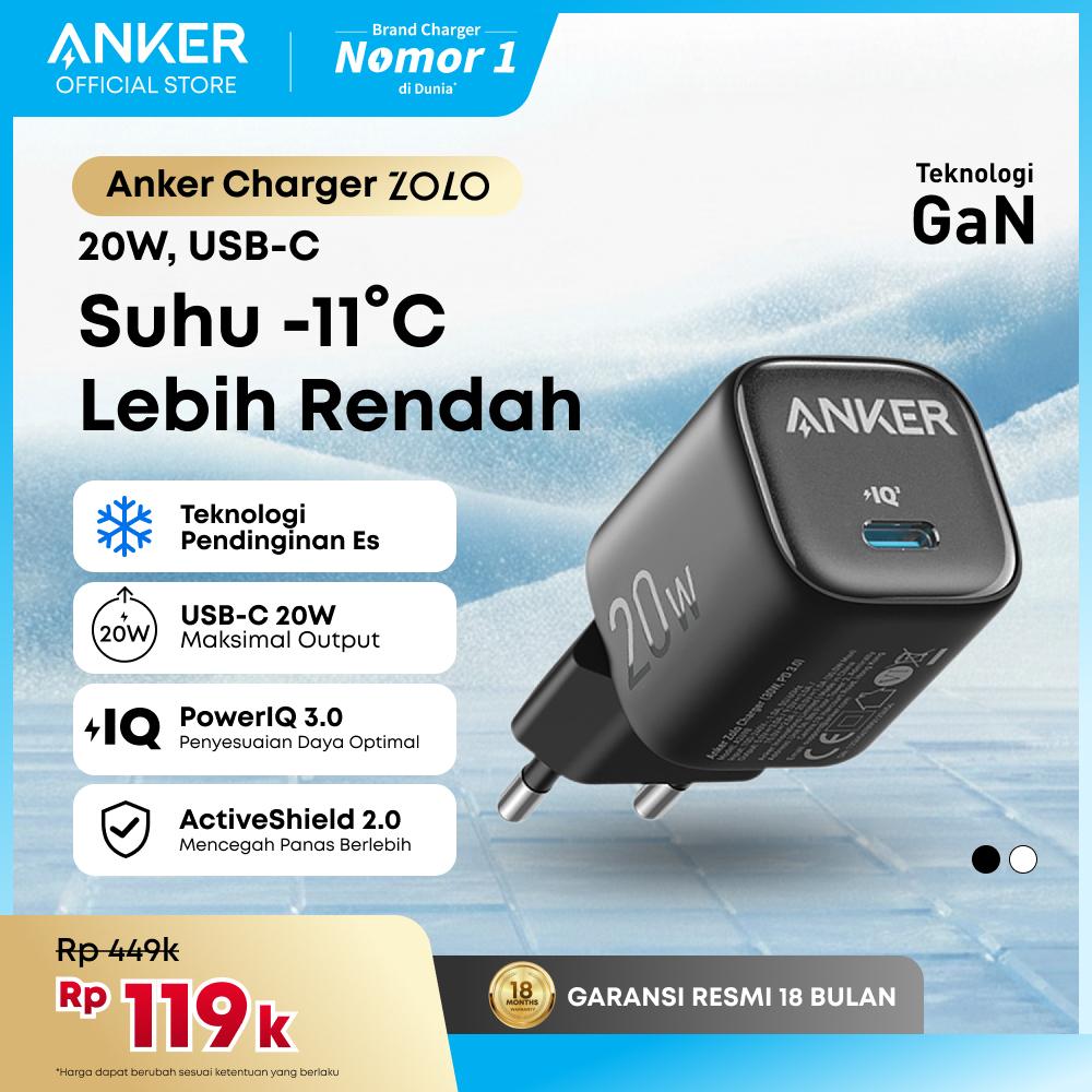 Anker Wall Charger GaN 20W 30W Adaptor USB Type C Lightning MFi Fast Charging PD for iPhone 17 16 15