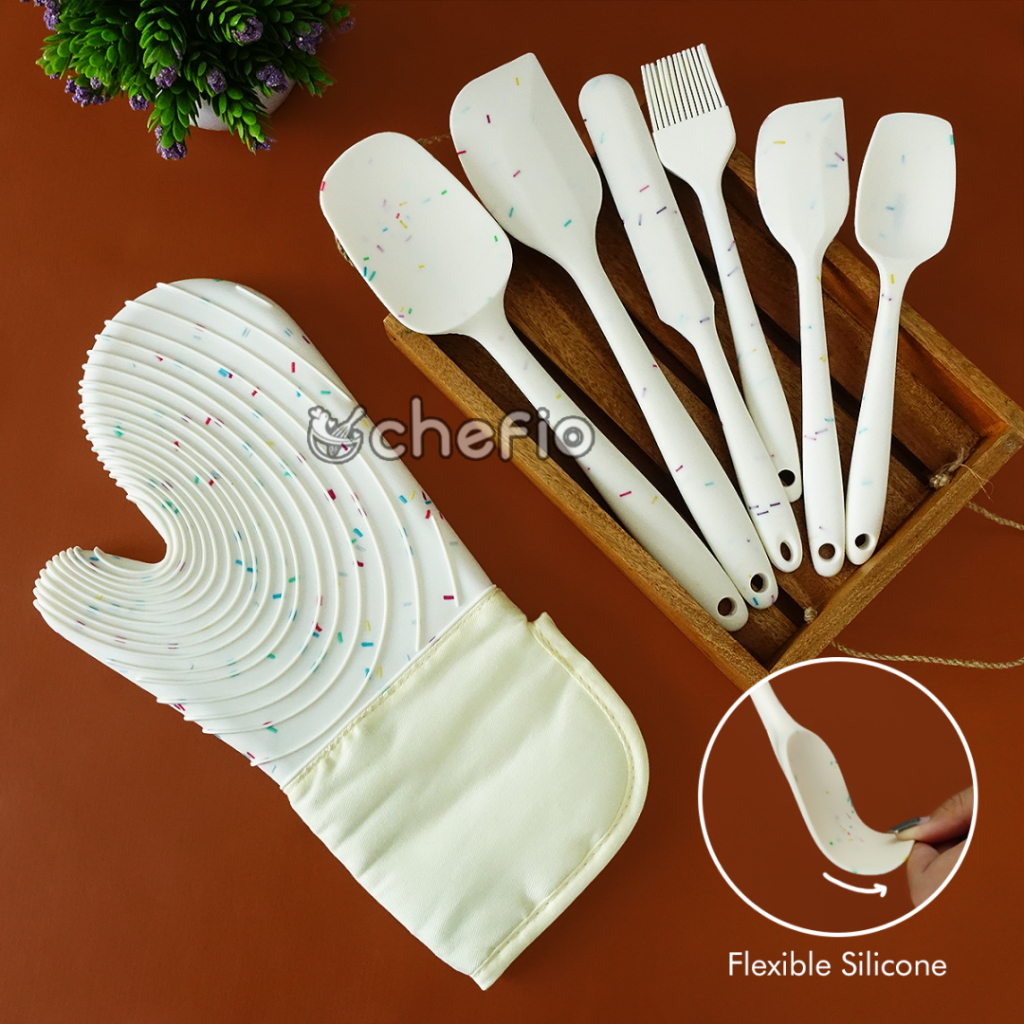 Spatula Set Silikon / Baking Cooking Utensil Set Candy Color / Oven Mitt Spatula Set