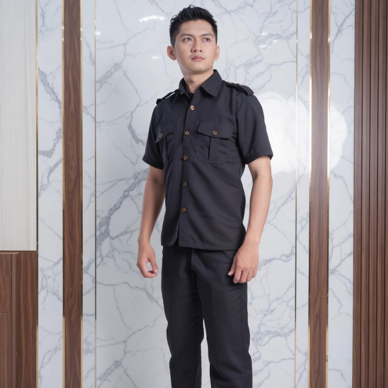 COD seragam satpam terbaru 2025 safari seragam security seragam safari security twist premium