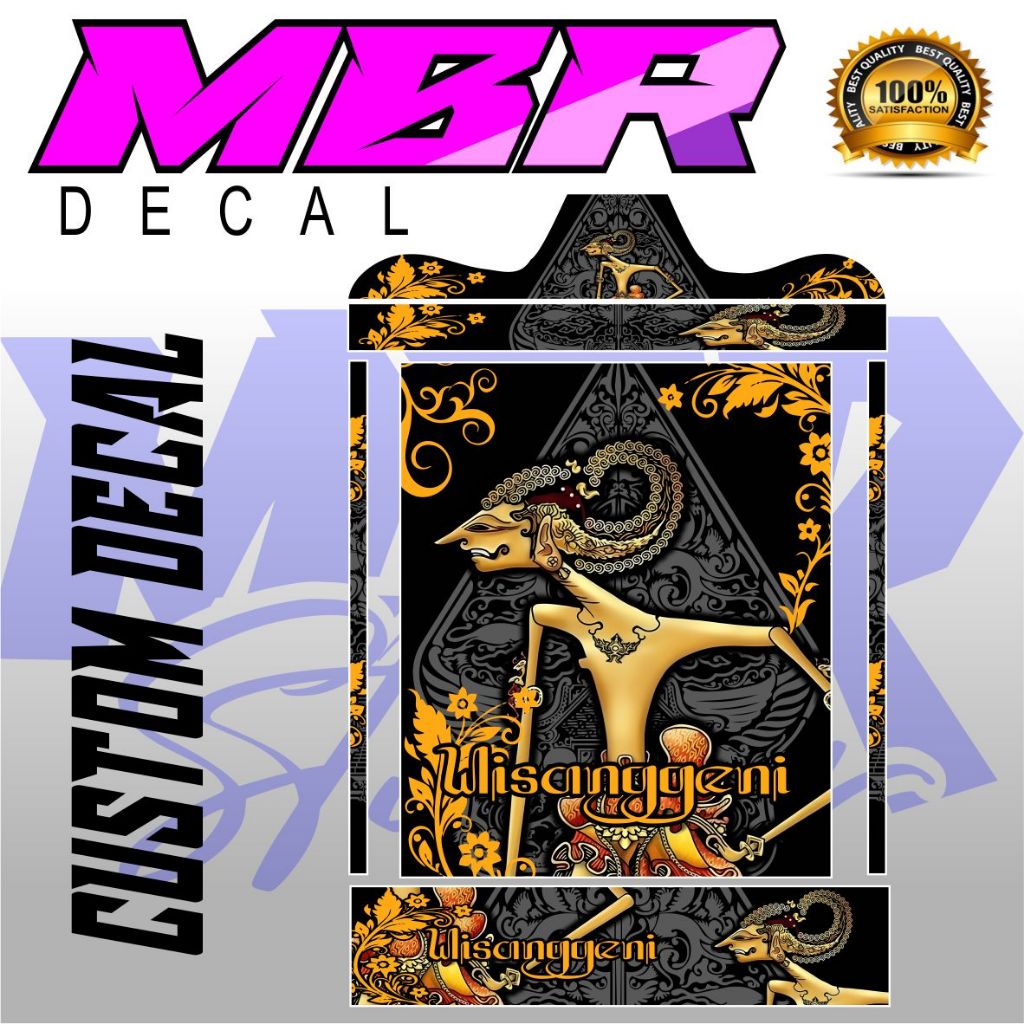 stiker sangkar kotak koper kosan,COD decal stiker sangkar wayang kulit wisanggeni