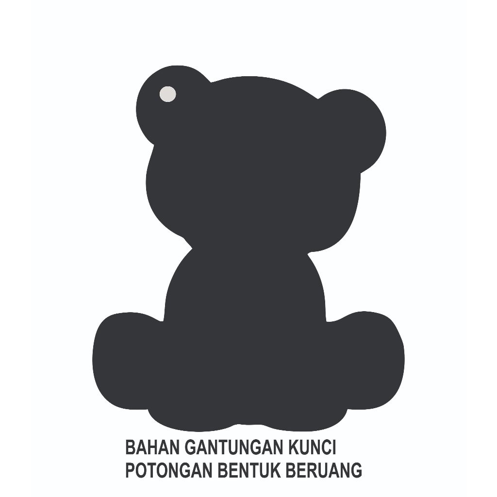 bahan gantungan kunci gantungan tas potongan beruang akrilik warna