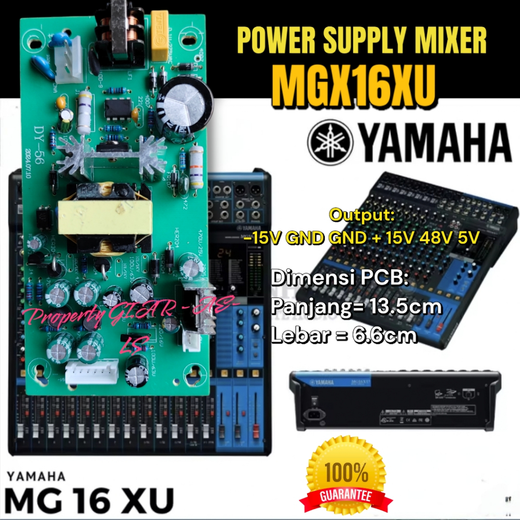 POWER SUPPLY MIXER YAMAHA MGX16XU MGX 16XU