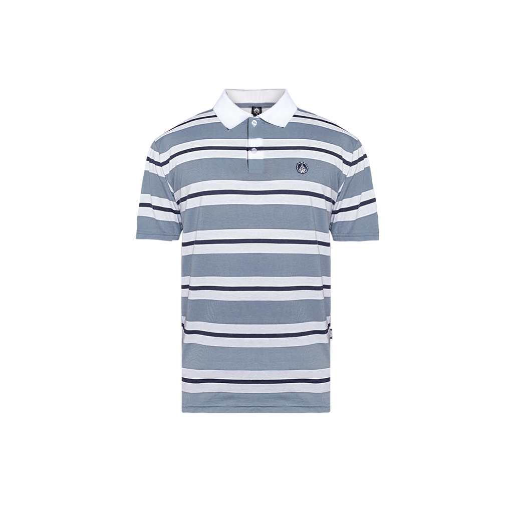 Prung Fatch Kaos Polo Salur Striped Tshirt