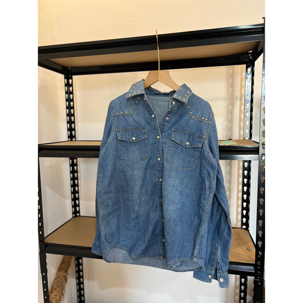 kemeja denim wanita ingni