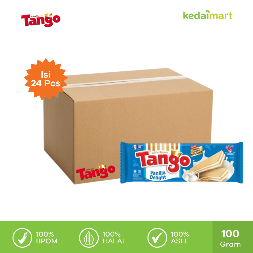 Tango Wafer Vanilla 100 Gram Dus Isi 24