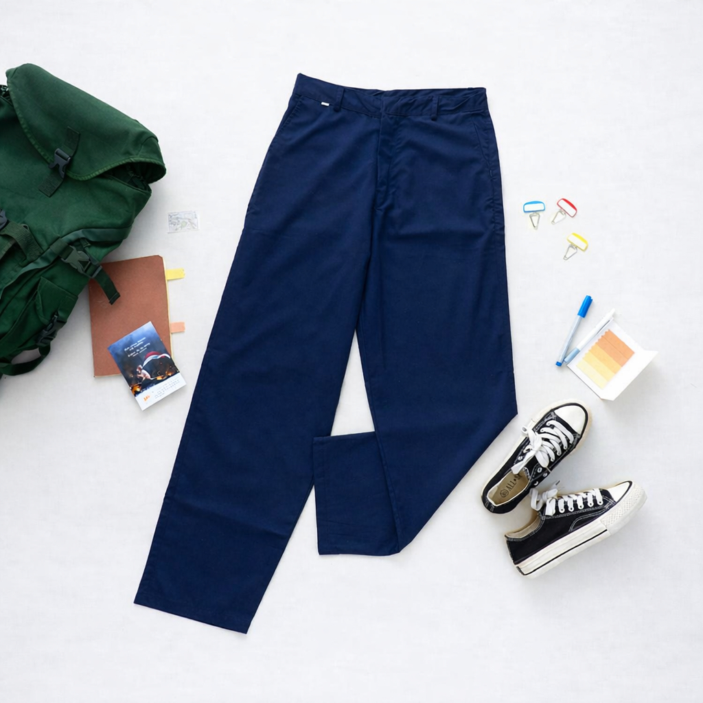 Celana Panjang Osis SMP Biru American Drill