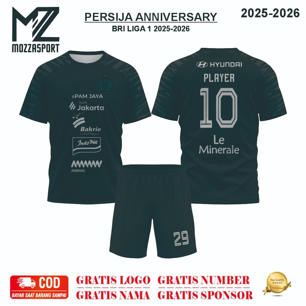 JERSEY PERSIJA ANNIVERSARY // JERSEY FULLPRINTING COSTUME GRATIS PASANG NAMA LOGO DAN NOMOR