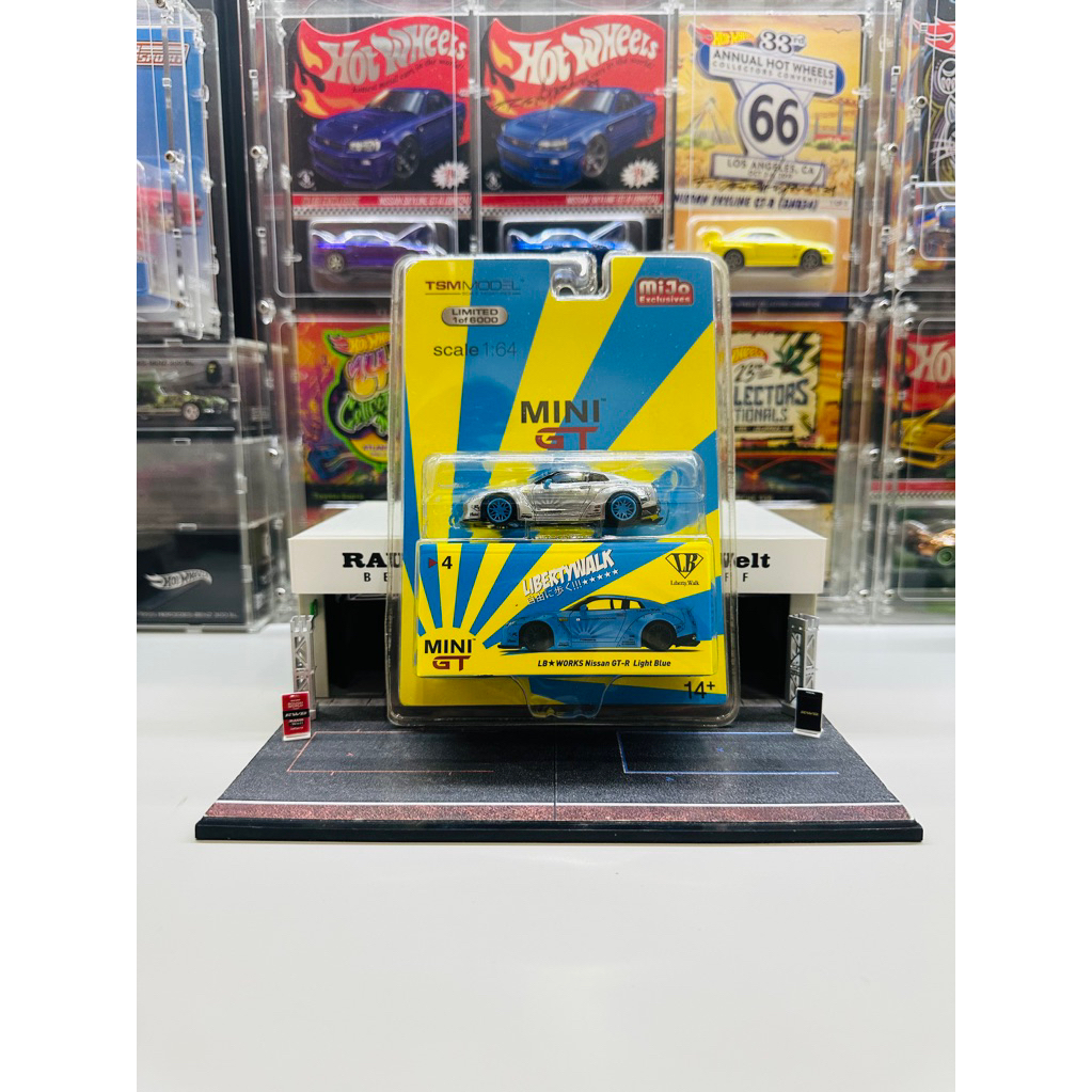 Mini GT CHASE No 4 LB Works Nissan GTR R35 Light Blue Mijo Exclusive