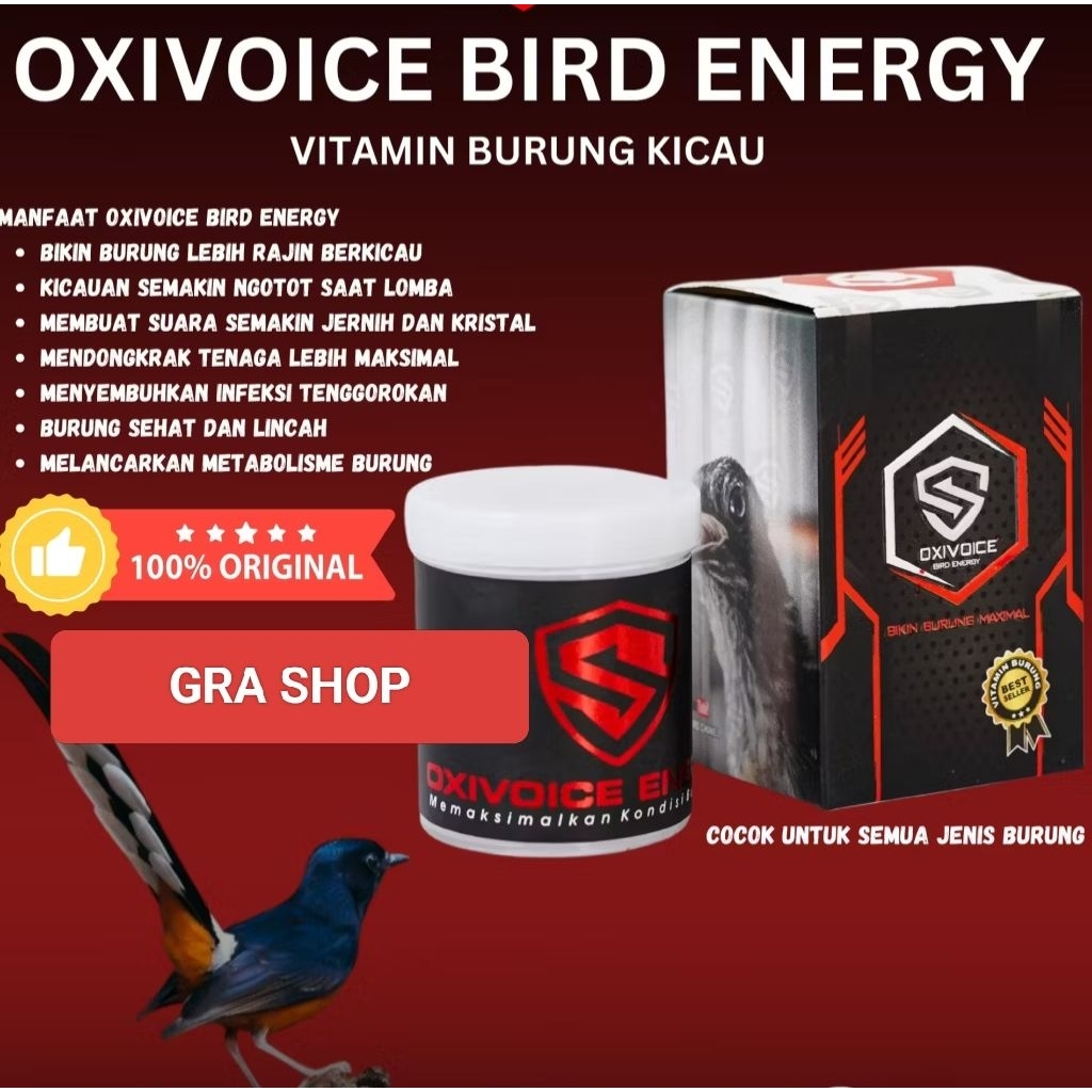 OXIVOICE ENERGY oxivoice bird energy serbuk untuk menjernihkan suara burung
