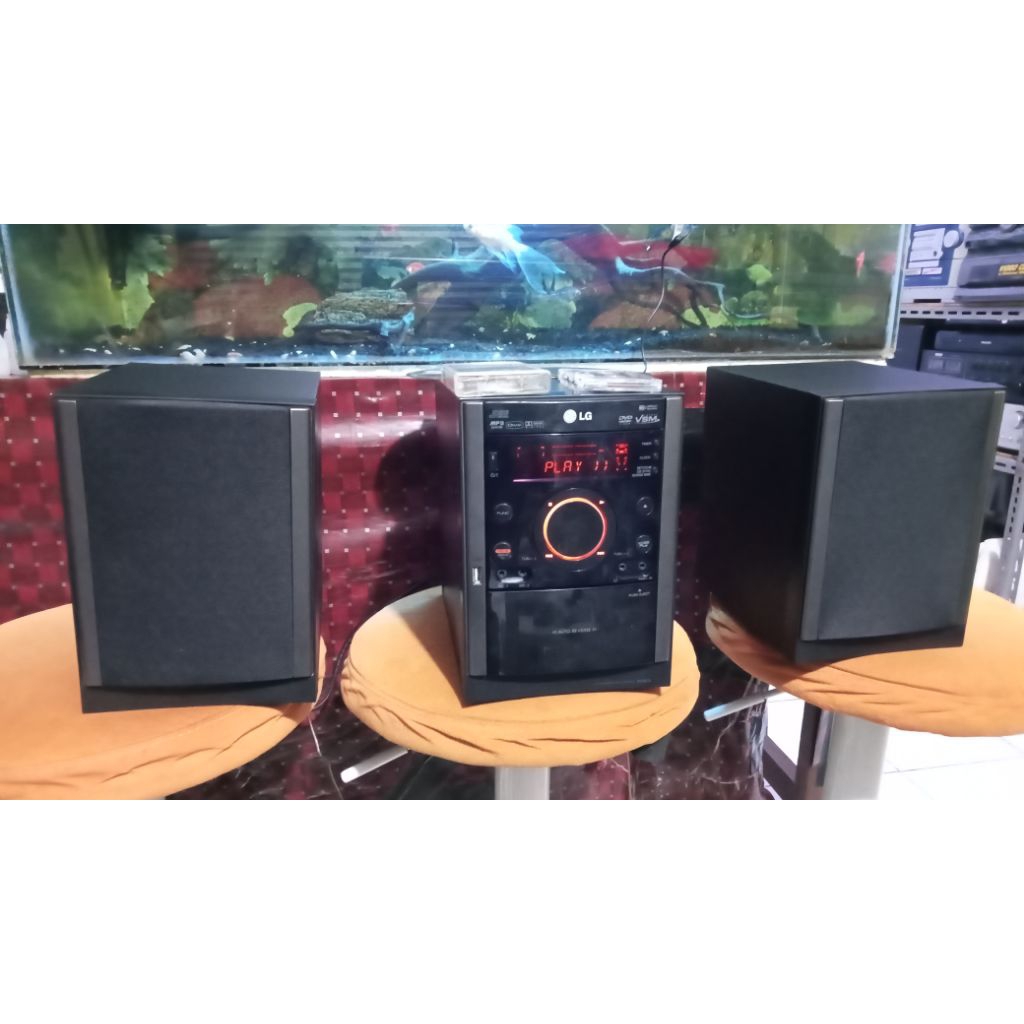 HIFI mini compo MICRO system Merk LG Model XD-63 plus dua speaker