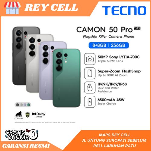 TECNO CAMON 50 PRO 5G 8GB+8GB*/256GB, 50MP Sony LYT-700C, 50MP 3x Telephoto Camera