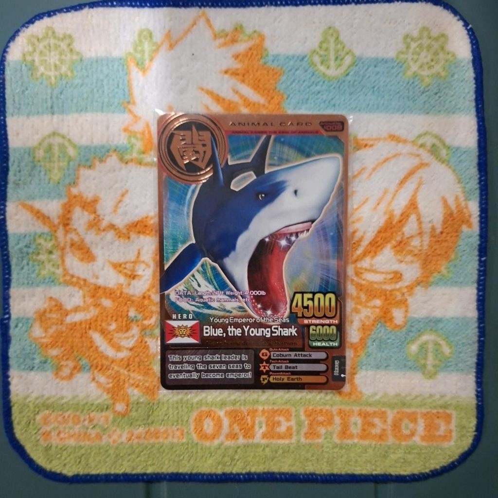 animal kaiser plus version 2 bronze rare animal card blue the young shark