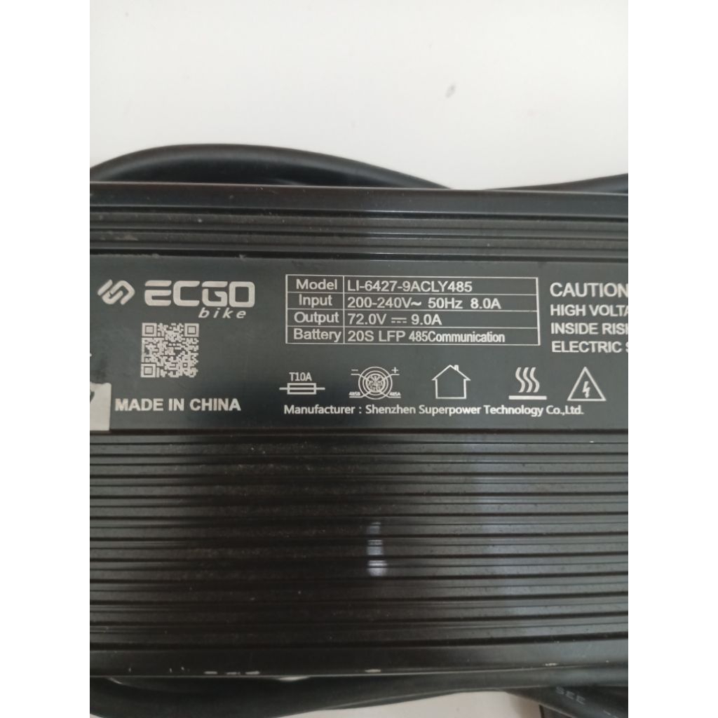 Charger Motor Listrik ECGO 3 9A