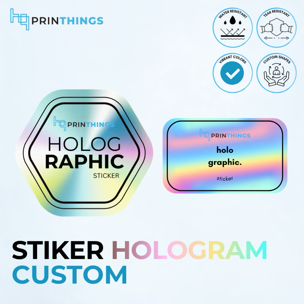 Print & Cut Sticker Hologram Custom | Cetak Stiker Hologram Security, Stiker Segel Label Kemasan