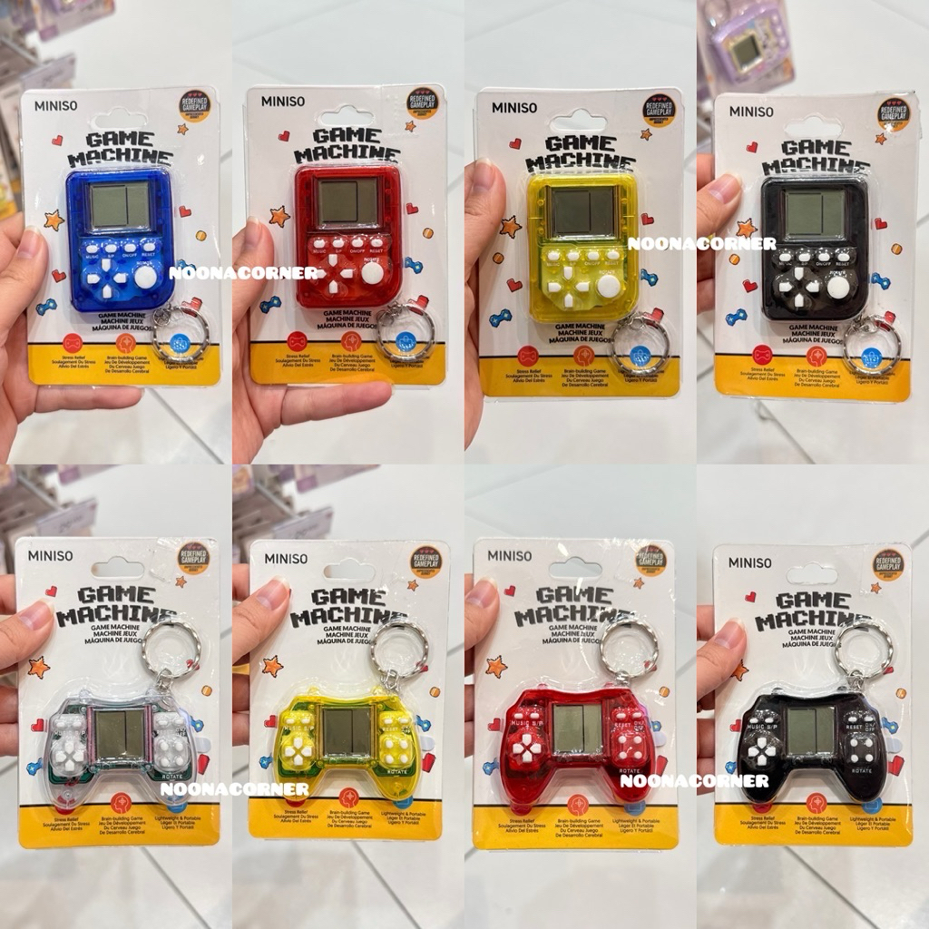Miniso Toys ‼️ Mainan Anak Game Console / Keychain Handheld Mini Pocket Game Machine Collections (Re