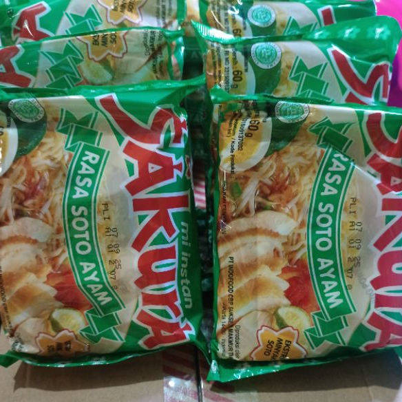 Mie Sakura rasa soto ayam isi 5 pcs / mie instan murah / paket hemat / ready stok / siap kirim