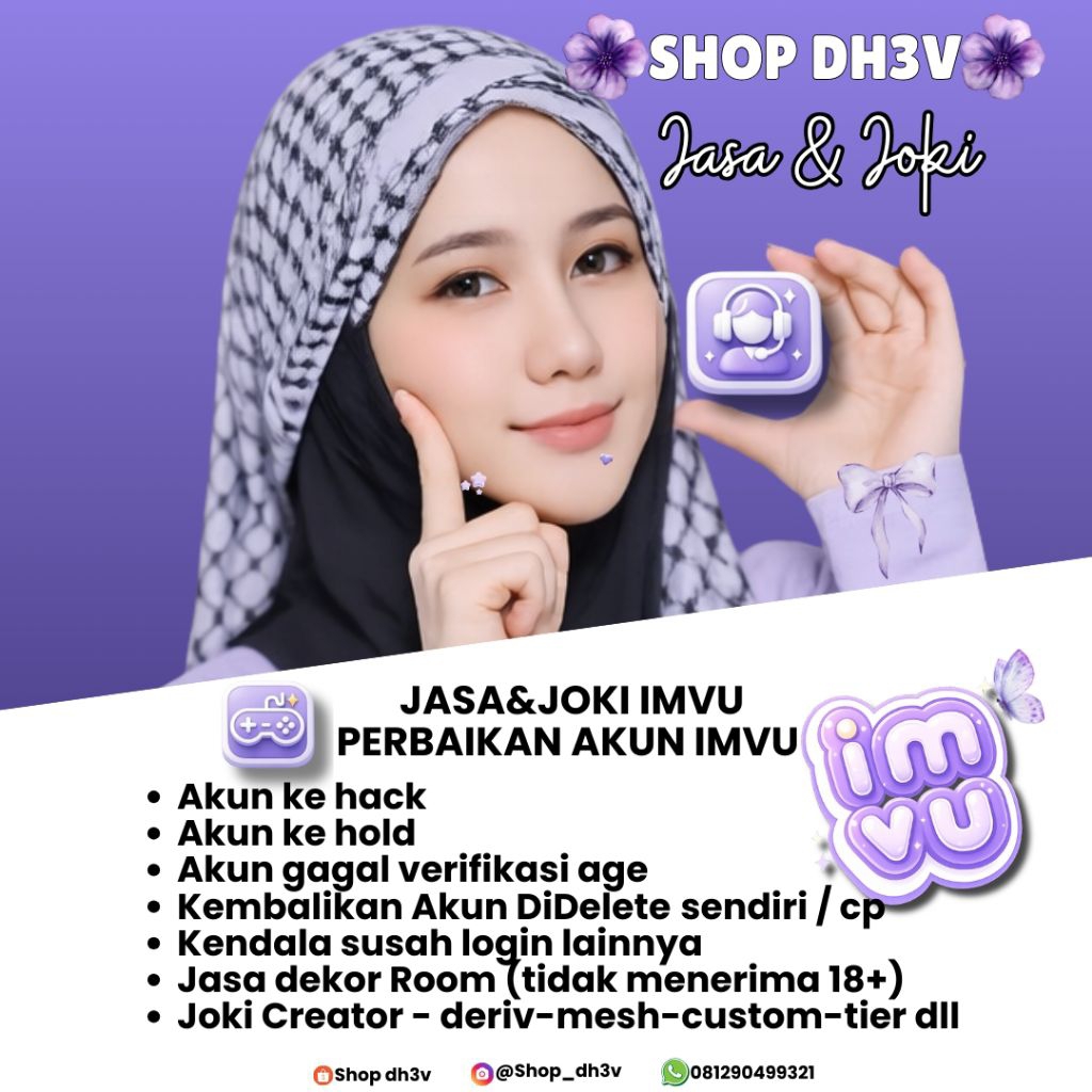 JASA PERBAIKI AKUN IMVU dibaca KUSUS IMVU GAME