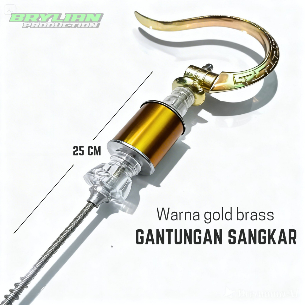 GANTUNGAN SANGKAR KOTAK [ UKIR CUNGKOK LIPAT SET PION GOLD ] MEWAH