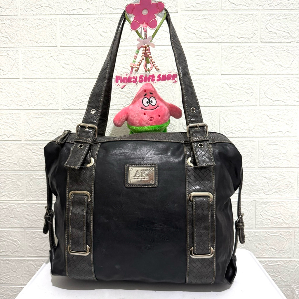 tas tote bag anne klein. tas tote bag tebal. tas tote bag prelop. hitam