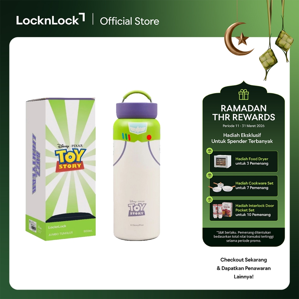 LocknLock Jumbo Tumbler 900 ml - Disney Pixar Toy Story Buzz Lightyear Edition - LHC4300TSB1