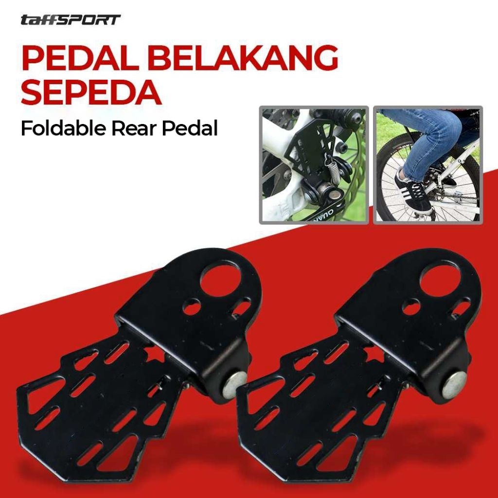 PROMO SEPASANG Pedal Pijakan Kaki Sepeda, Jalu Sepeda Lipat, Jalu Lipar Belakang, Pijakan Kaki Lipat