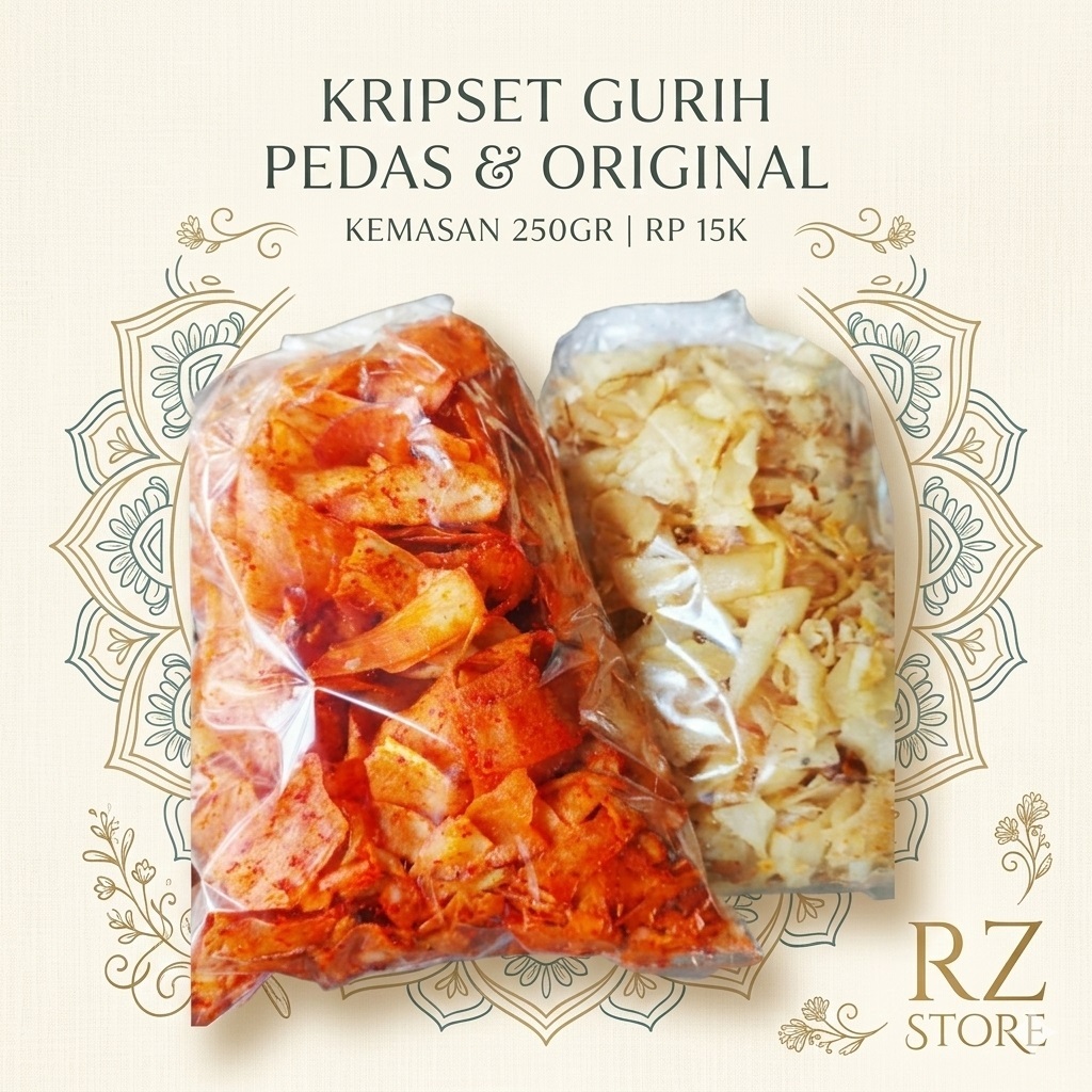 Kripik Setan Pedas 250gr - Khas Sukabumi, Pedas Gurih, Kemasan Plastik