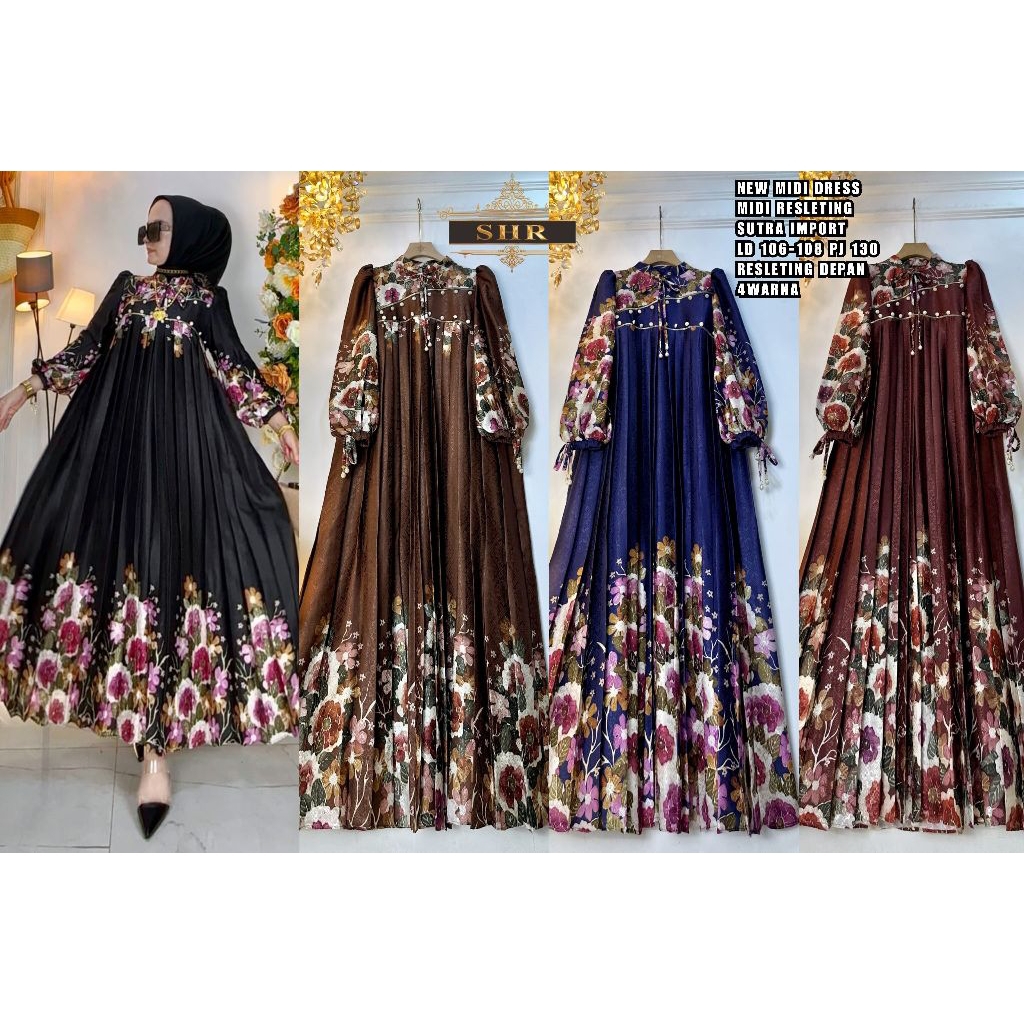 NEW COLLECTION MIDI DRESS GAMIS ORI SHR ORIGINAL SHR BEST SELLER
