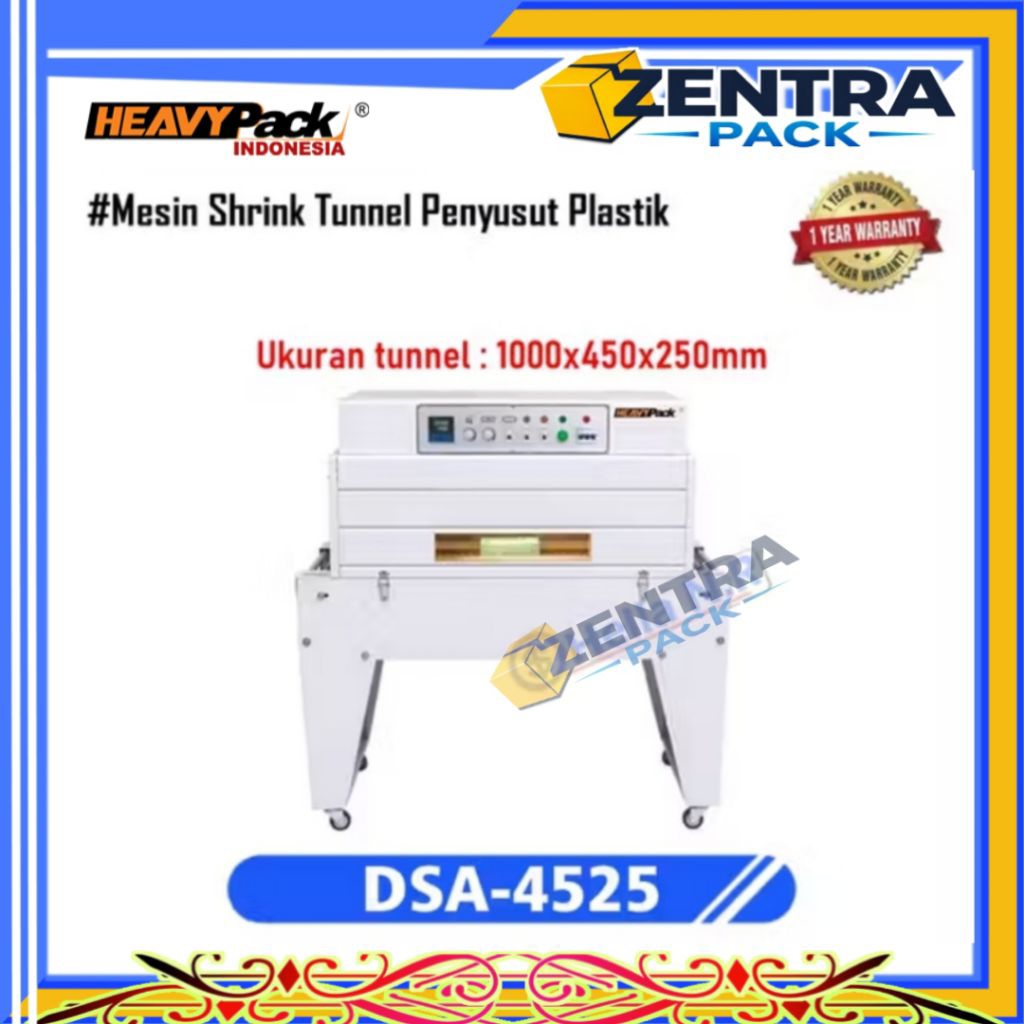 Mesin Shrink Tunnel Automatic Mesin Penyusut Plastik Shrink DSA-4525 HEAVYPACK