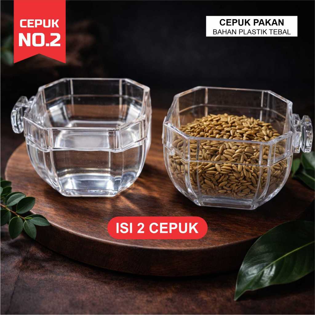 CEPUK PAKAN MINUM ELITE SONG NO.2 BAHAN TEBAL COCOK UNTUK KENARI, BRANJANGAN, SRDC, CUCAK IJO MINI, 