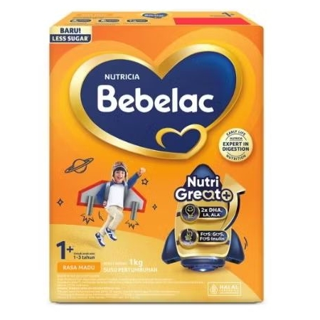 Bebelac 1+ GoGreat+ Susu Bubuk Pertumbuhan Anak Madu 1kg
