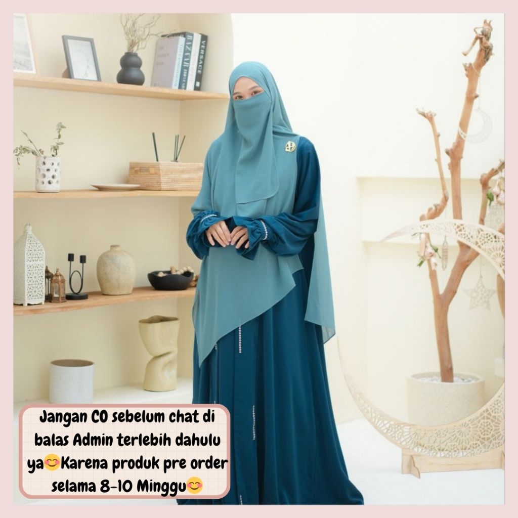 Huda abaya by Hasnaliya OPEN PRE ORDER (Ready Mei 2026) gamis cantik