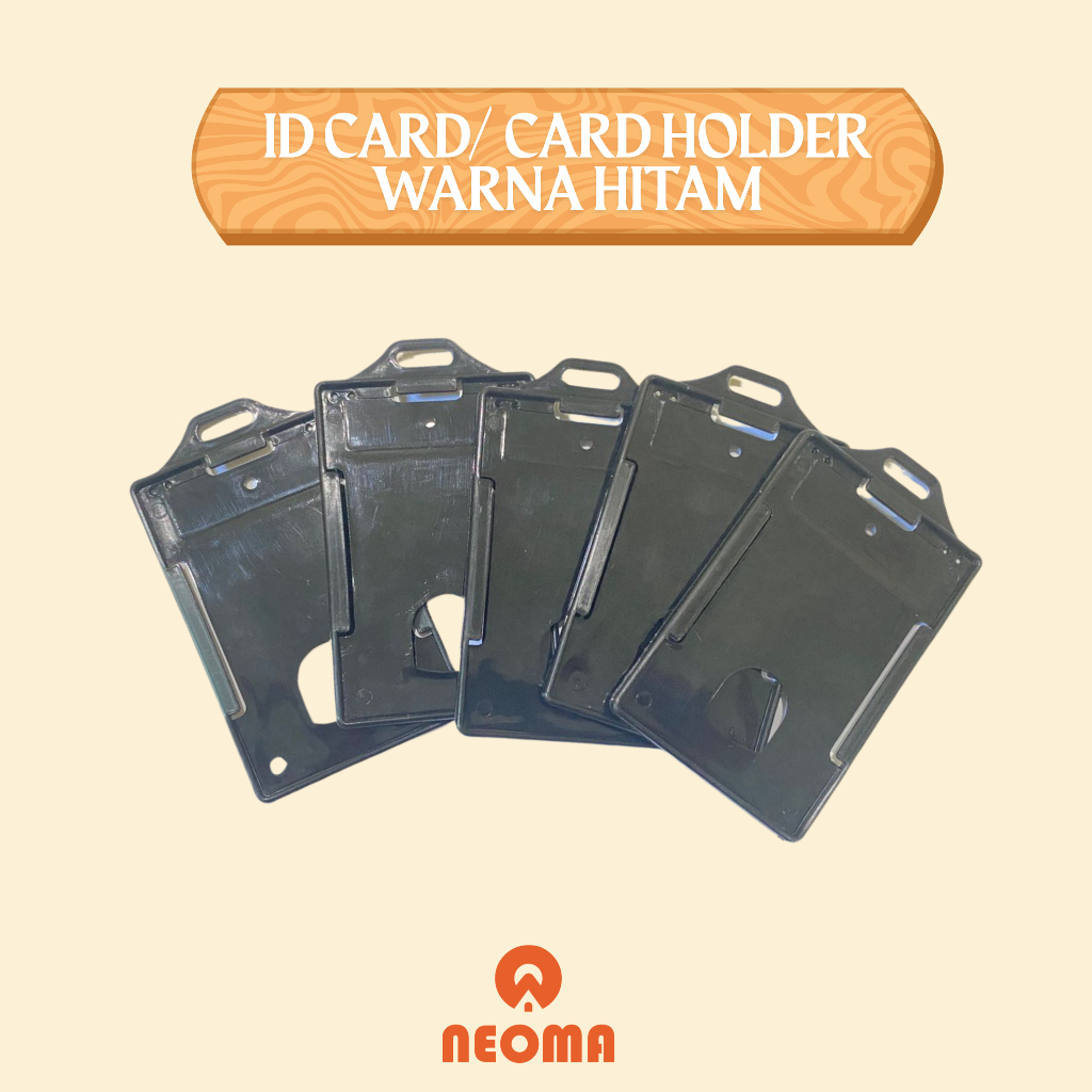 FRAME ID CARD ATAU CARD HOLDER ID CARD PLASTIK WARNA HITAM NEOMA PLASTINDO