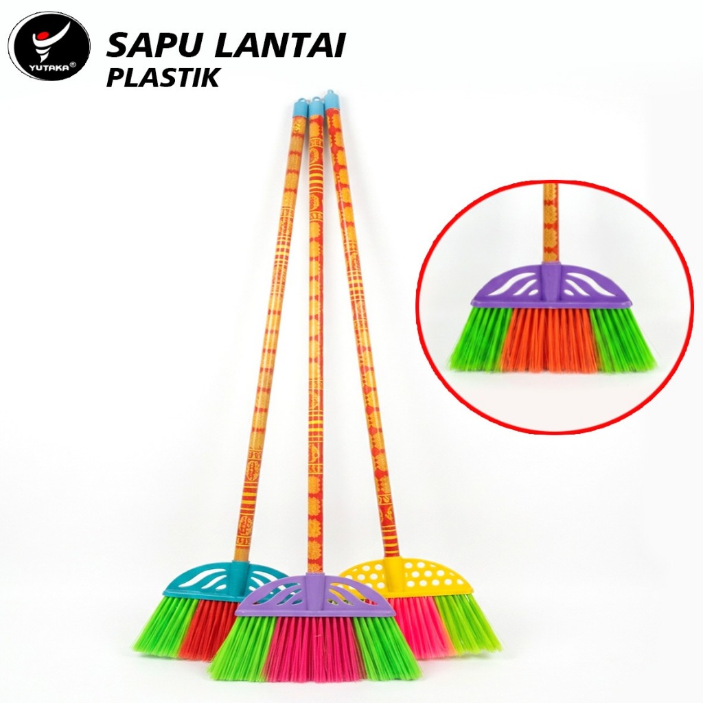 Sapu ijuk warna Random / Sapu Lantai Sapu Senar / Alat Pembersih Lantai Murah