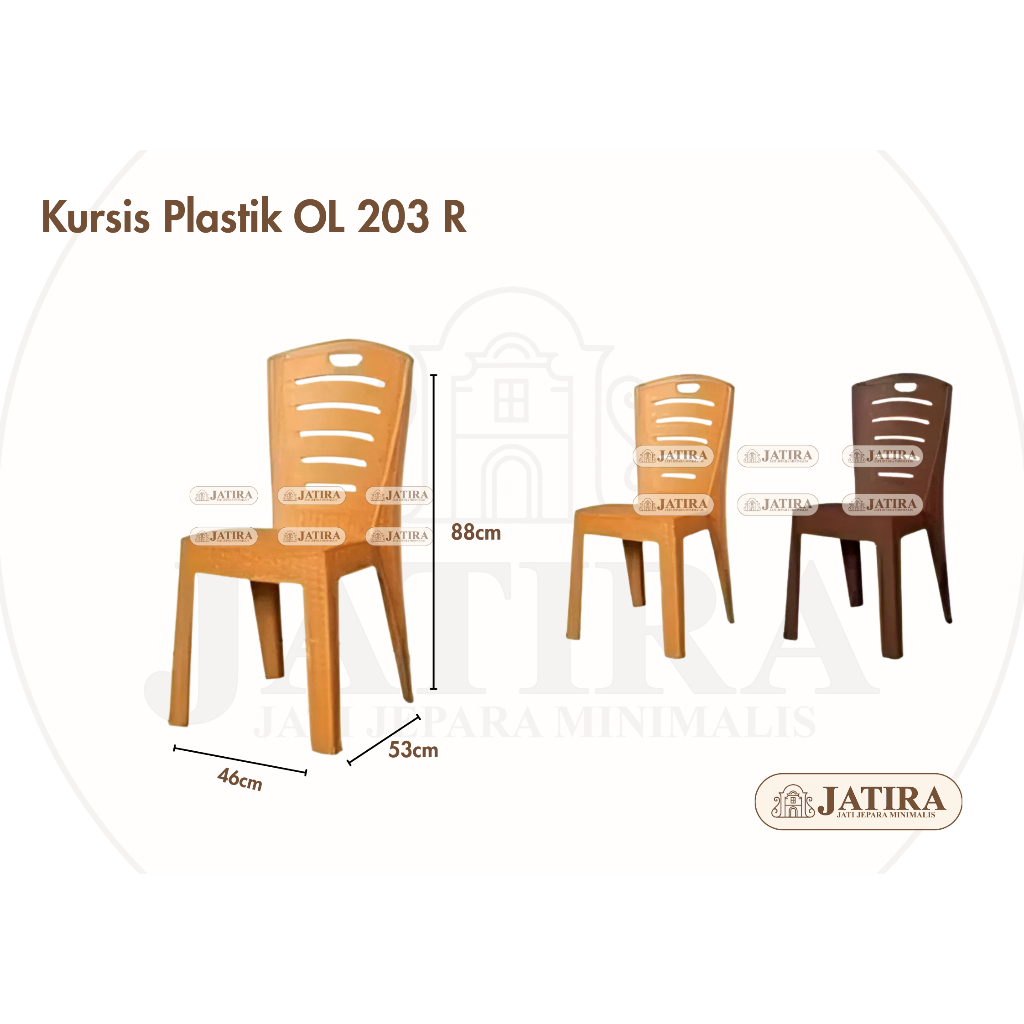 Kursi Makan Plastik Olymplast OL 203 | Kursi Rotan Sintetis Murah Palembang