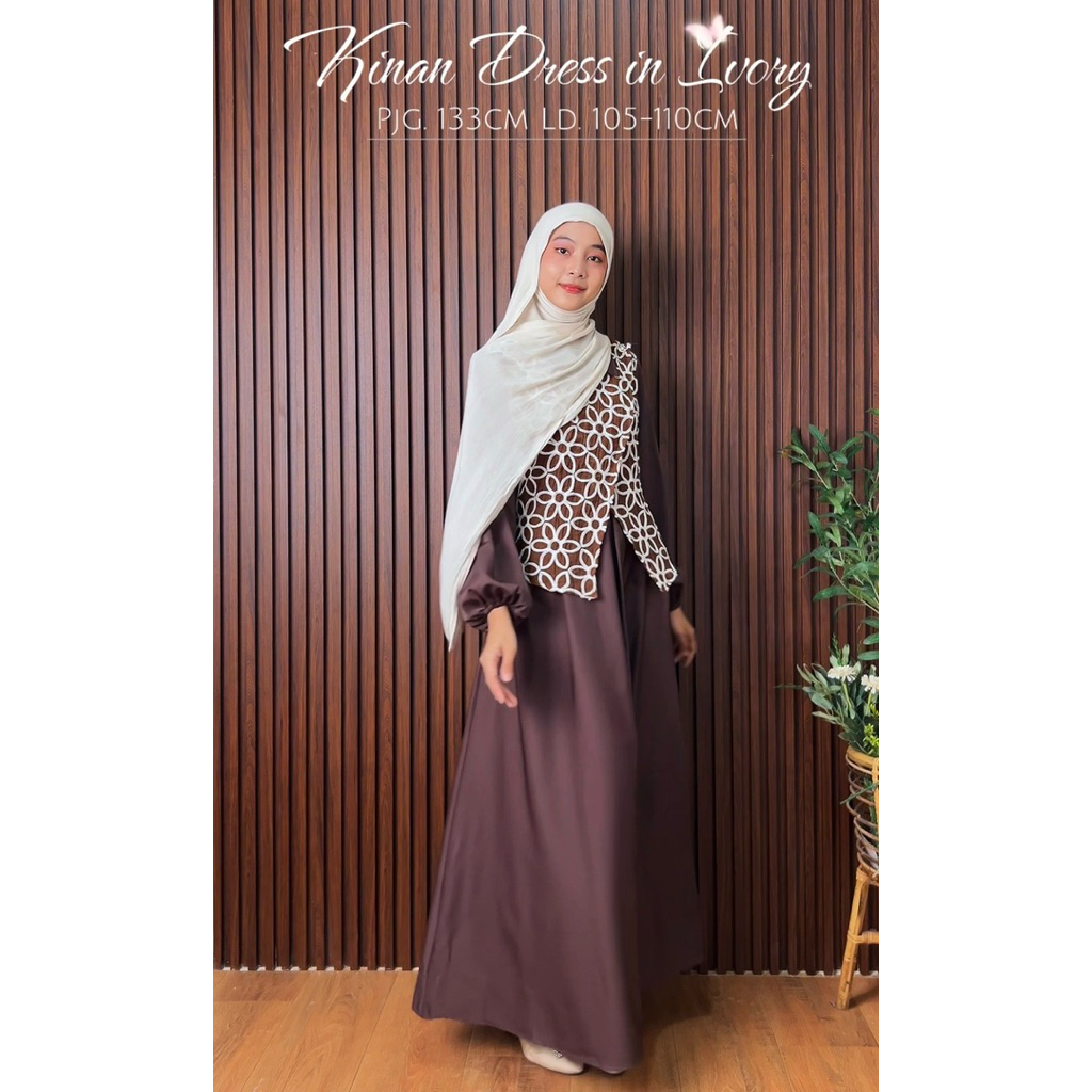 Kinan | Minna Dress Luxury Tencel Embroidery by Studhijabstore