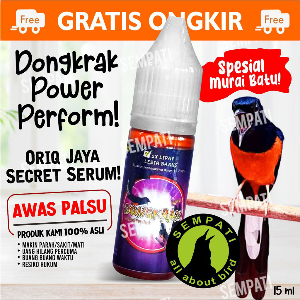 SEMPATI Dongkrax Dongkrak Oriq Jaya 15 ml Vitamin Burung Cucak Hijau Pleci Konin Sogon Suplemen Peng
