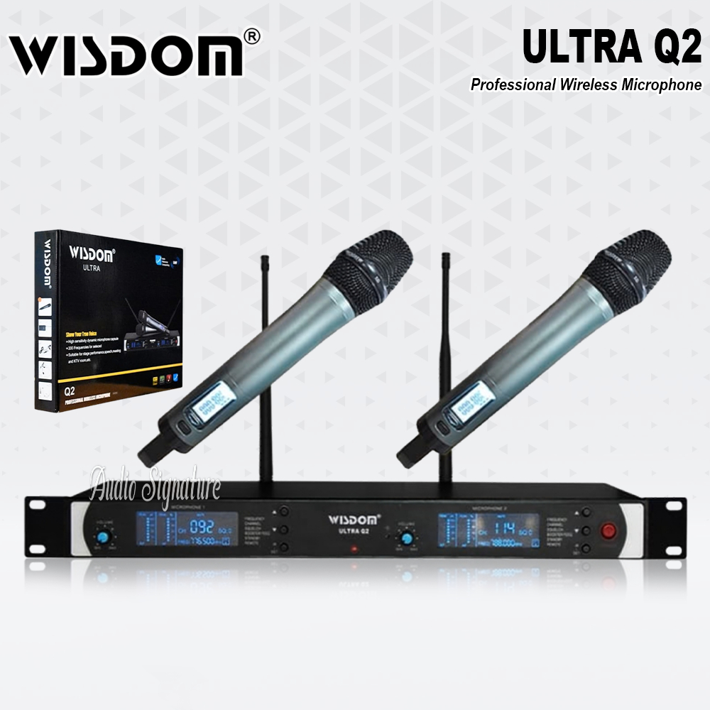 Microphone Mic Wireless WISDOM ULTRA Q2 | Q 2 Handheld Original