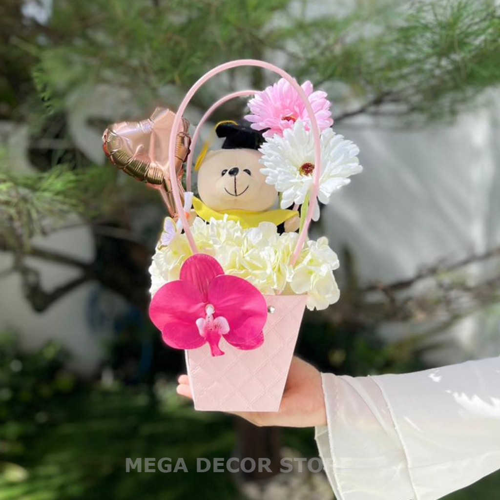 BUNGA BOX GRADUATION/BUKET BUNGA/BUKET ULANG TAHUN/BUKET BOX WISUDA