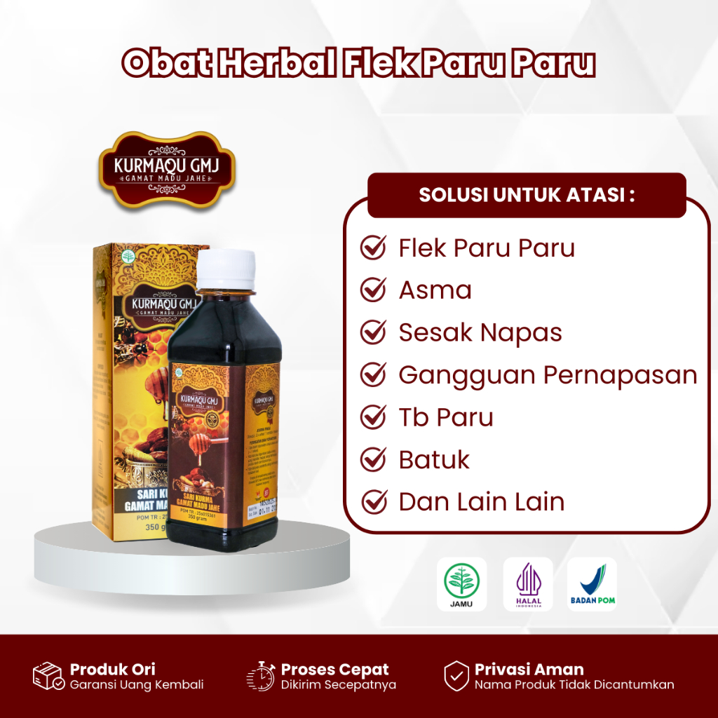 Kurmaqu GMJ Obat Flek Paru Paru Anak Dewasa Asma Sesak Napas Batuk Gangguan Pernapasan Tb Paru Bronk
