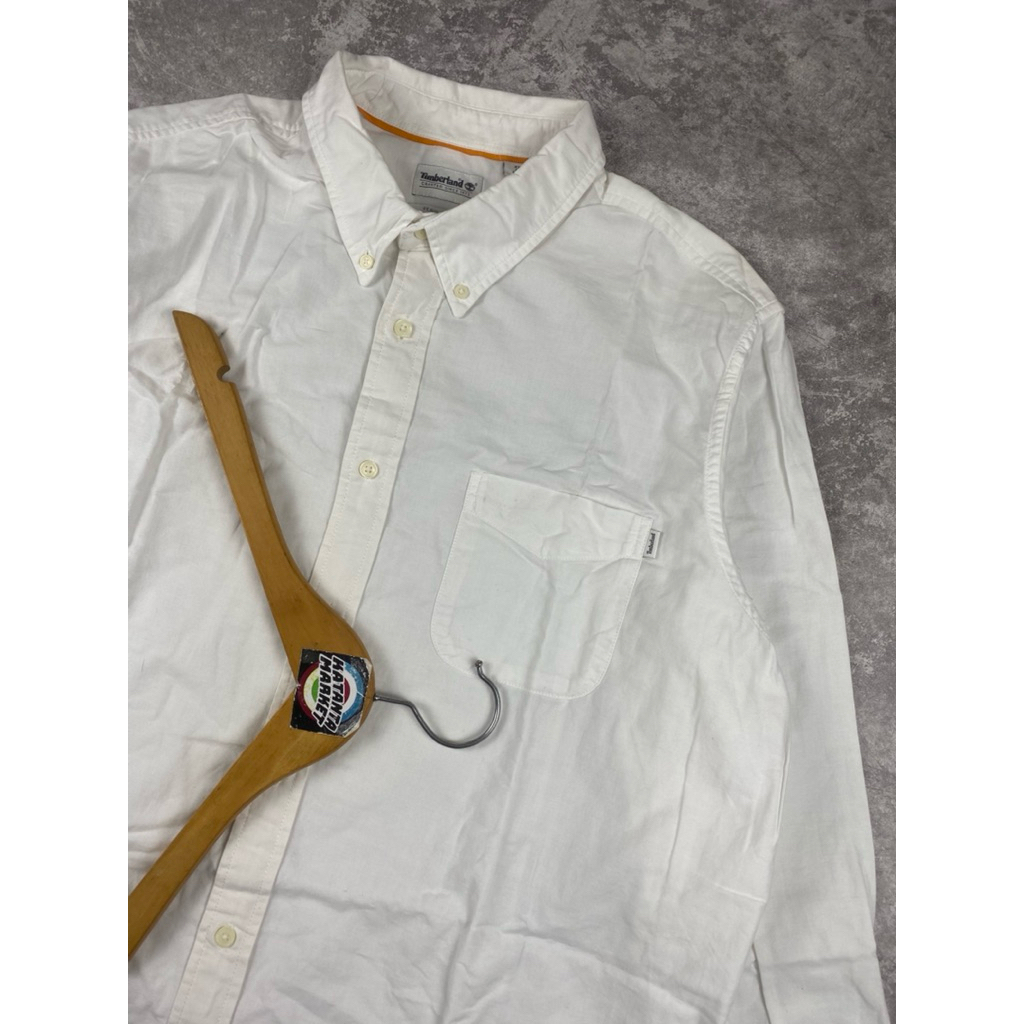 timberland oxford original putih long shirt