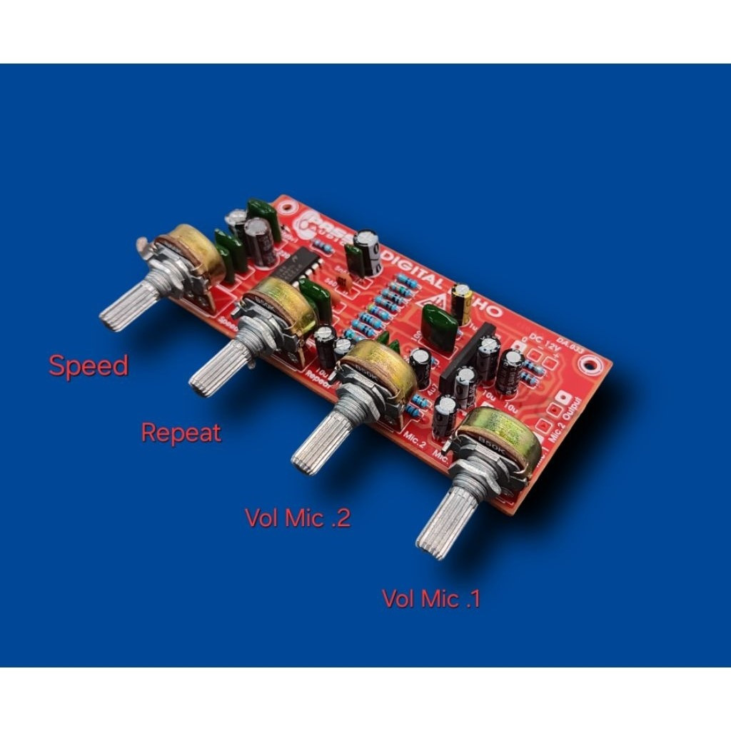 KIT SUPER DIGITAL ECHO REPEAT+ 2 MIC digital echo repeat 2mic seperti