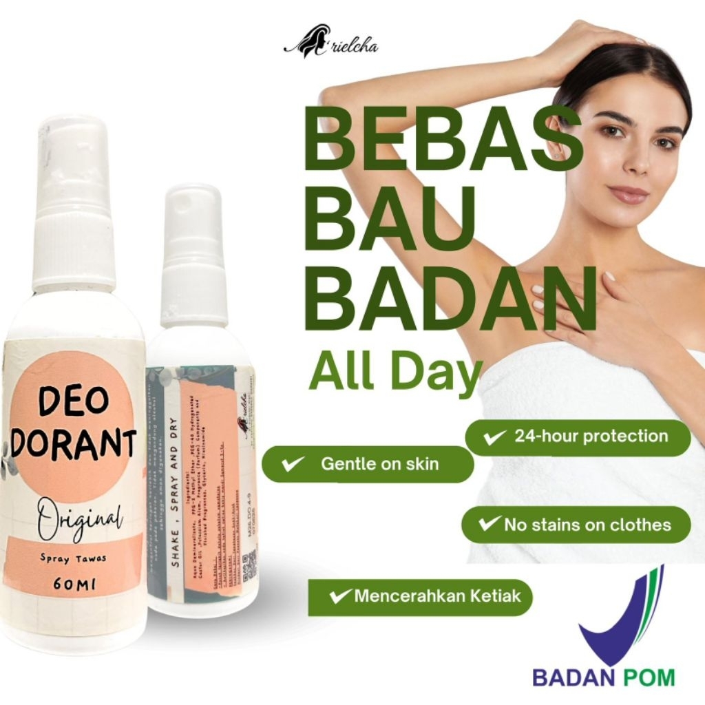 Deodorant Spray Tawas Ori 100 ml BPOM / Deodorant Natural / Deodorant Tawas