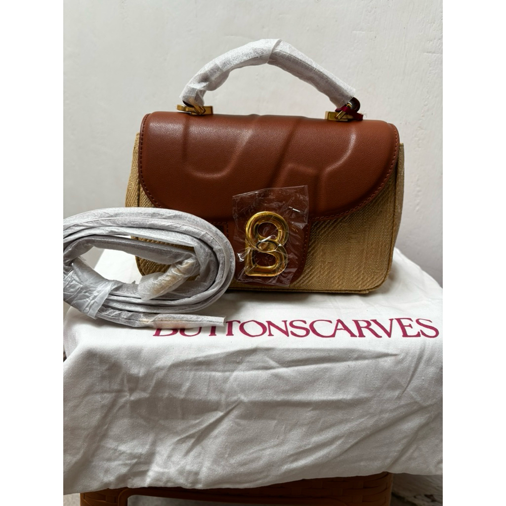 Alma Wicker Straw Bag Buttonscarves