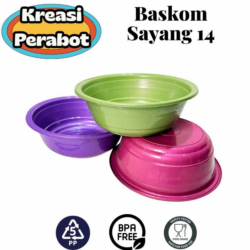BASKOM SAYANG 14 - EMBER JUMBO HAJATAN - BASKOM BANCAAN BAHAN PLASTIK PP5 SUPER TEBAL ANTI PECAH